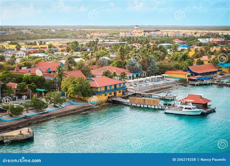 Kralendijk, Cruise Port of Bonaire Island. Stock Photo - Image of blue ...