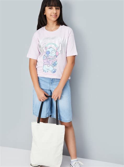 Buy Girls Lilo & Stitch Print T-shirt Online at just Rs. 499.0 ...