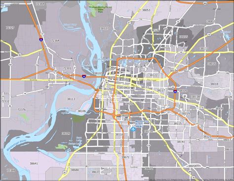 Free printable zip code map of memphis, Download Free printable zip ...