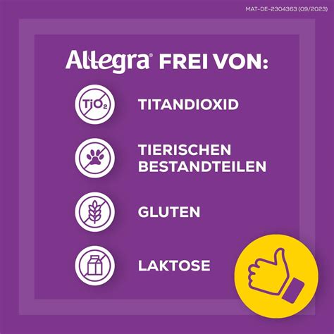 Allegra Allergy Tablets 20 STK - Fast Acting Bilastine Antihistamine for 24-Hour Relief from Hay ...