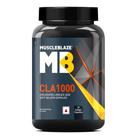 MuscleBlaze CLA 1000 (90 Softgel Capsules) | Fat Burner, Supports ...