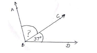 If angle ABD = 107⁰, what is the measure of angle ABC? - Brainly.in