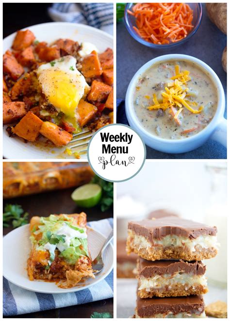 Weekly Menu Plan 的图像结果