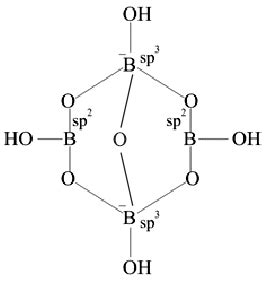 Total number of Boron atoms in anionic part of borax which participate ...