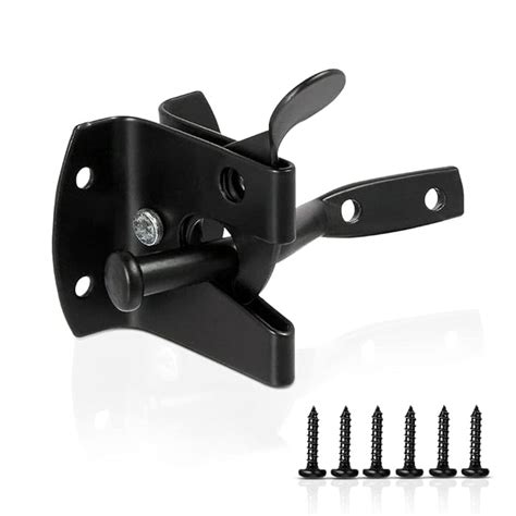Buy Garden Gate Latch for Wooden Gates - Heavy Duty Black Door Latch ...