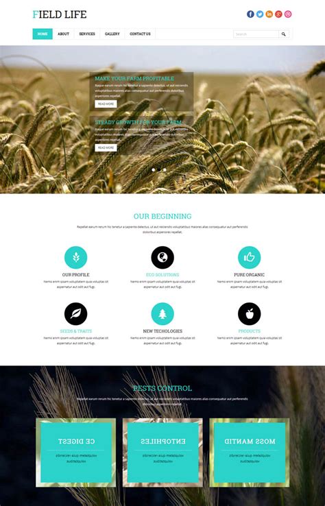 现代农业种植网站模板_站长素材