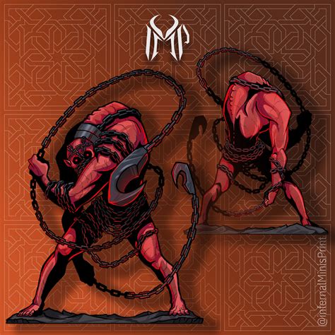 [OC] Chain Devil Designs for Paper Minis : r/Dungeons_and_Dragons