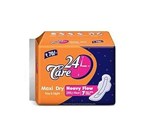 Buy 24Care Maxi Dry Day & Night Heavy Flow Sanitary Napkins - Xxl (Pack ...