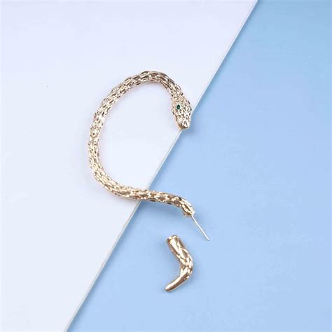 YienDoo Gothic Snake Ear Cuff Wrap Earring - Silver India | Ubuy