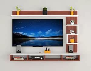 SPYDER CRAFT WS8 Mini Engineered Wood Wall Mount TV Entertainment Unit ...