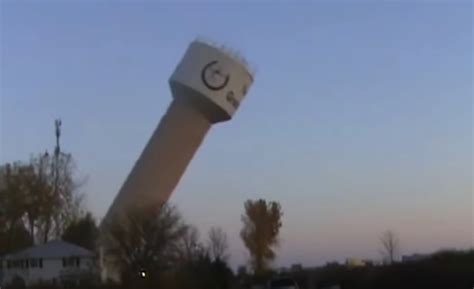 Image result for Water Towers Falling and Exploding