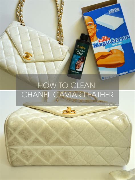 How to Remove Stains from Chanel Caviar Leather | Lollipuff | Clean ...