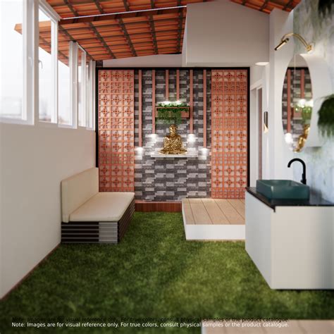 Indian Fusion Balcony Design with Jali Screens and Vanity
