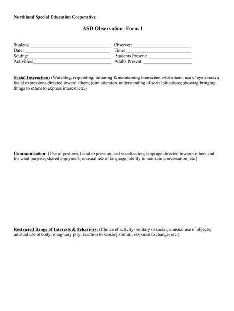 Image result for ASD Observation Example