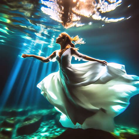"A bride posing underwater is a spectacular image that completely ...