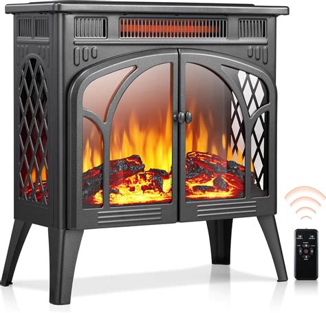 Amazon.com: Rintuf Electric Fireplace Heater, 1500W Infrared Fireplace ...