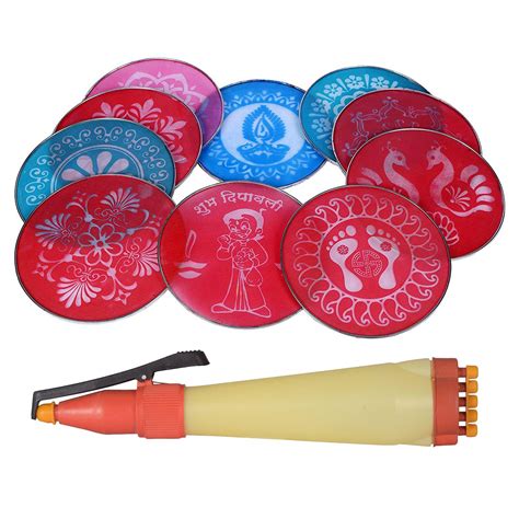 Buy Odishabazaar Ready to Draw Rangoli Making Kit 10pc Jali 8" + 1 ...