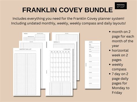 Free Printable Franklin Covey Planner Pages - Free Editable Printables ...
