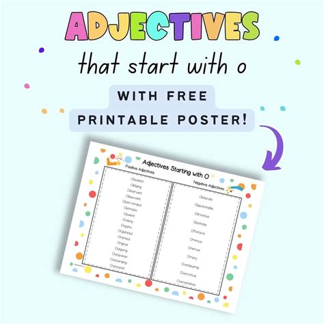 Positive Adjective List