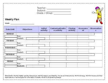 Science Lesson Plan Template 的图像结果