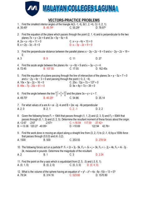 Image result for Vector Algebra Math Problems Exercises