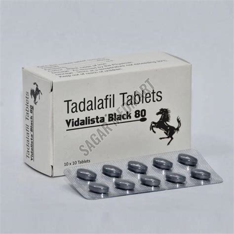 Vidalista Black 80mg Tadalafil Tablets Exporter, Supplier from Mumbai