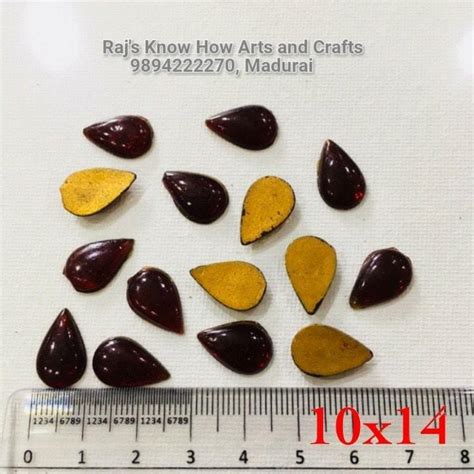 5x3 Red Gobi Tanjore Painting Jaipur Kundan stones-100 stones in a pack ...