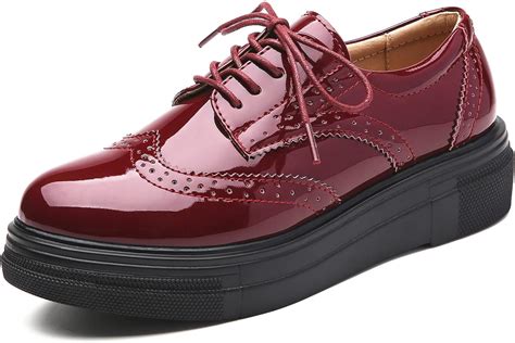 DADAWEN Women's Platform Lace-Up Wingtips Oxford India | Ubuy