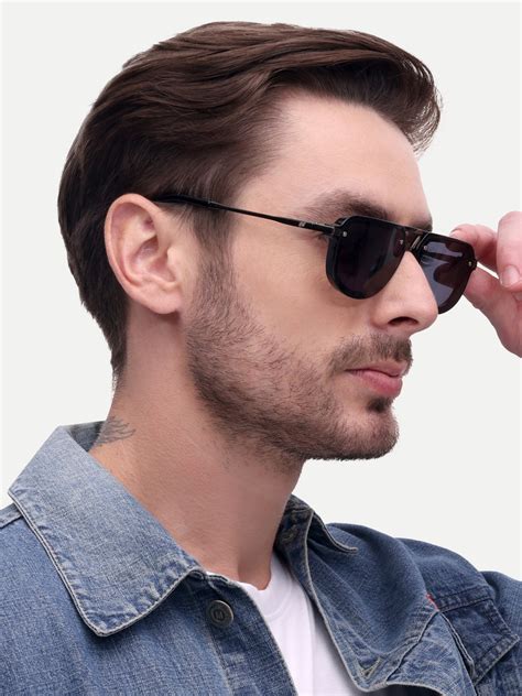 Silver black metal mens sunglasses – hamiltanowinston