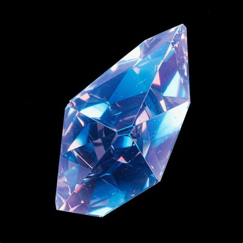 A stunning blue crystal with geometric facets | Premium PSD