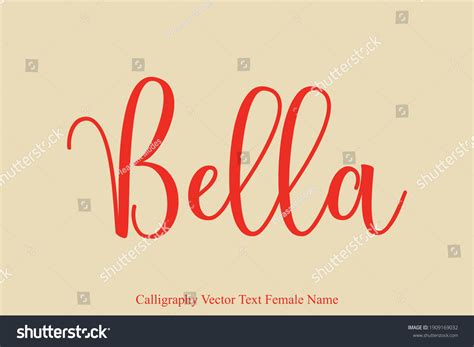 Female Name Bella Stylish Lettering Cursive Stock Vector (Royalty Free ...