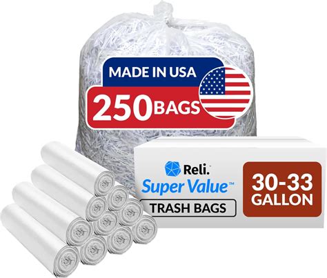 Amazon.com: Top Knot Bags 33 Gallon Garbage Trash Bag 33X40" Clear 150 ...