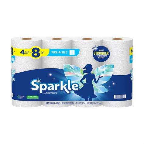 Buy Sparkle Pick-A-Size Paper Towels Double Rolls, 4 ct from Dollar ...