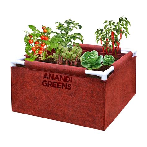 Anandi Green's 400 GSM Geo Fabric Rectangular Plant Grow Bags with PVC ...