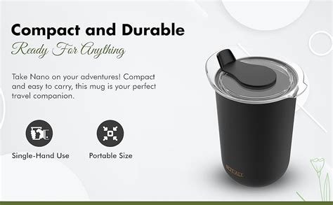 ARTIART BOT-All Nano Mug - 300ml, Black | Rust Proof Food Grade ...