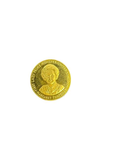 Coins: Limited edition 9ct gold proof Margaret Thatcher commemorative ...