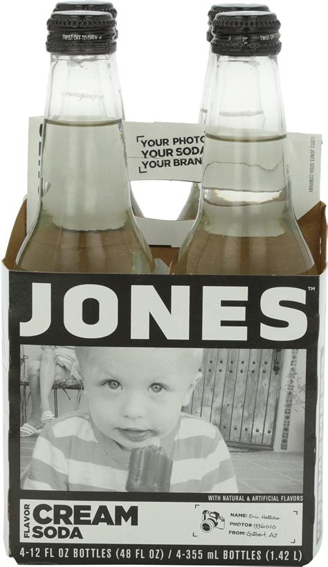 Amazon.com : Four(4) Bottles - Jones Soda Co. Cream Soda Flavor | 100% ...