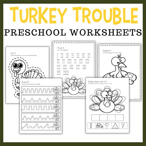Book-Based Turkey Trouble Printable for Preschool