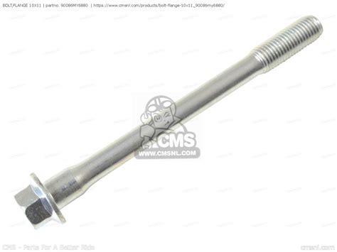 90086MY6880: BOLT,FLANGE 10X11 Honda - buy the 90086-MY6-880 at CMSNL