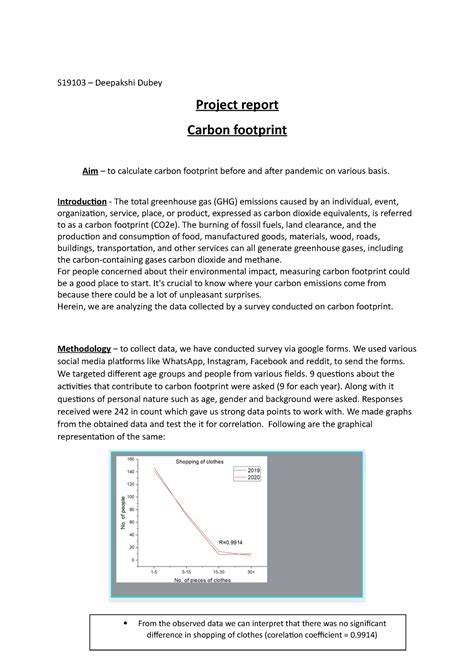Carbon footprint project report final year - S19103 – Deepakshi Dubey ...