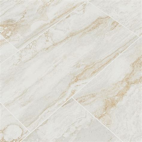 Buy Bernini Bianco 12 in. x 24 in. Matte Porcelain Stone Look Floor and ...