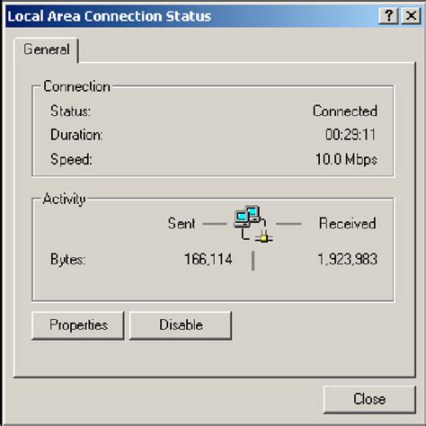 Local Connection Status 的图像结果