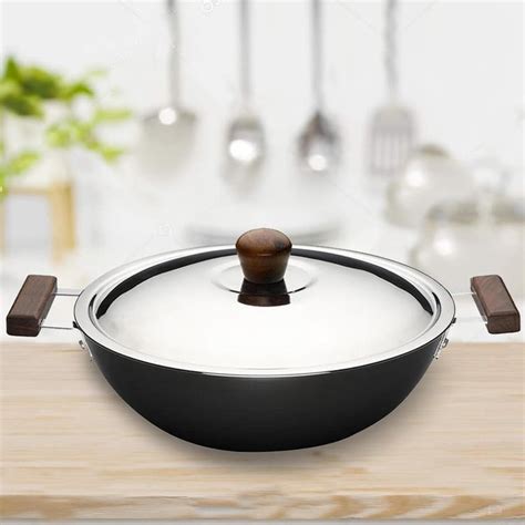 Buy WONDERCHEF Ebony Wok with Lid - 34 cm from Wonderchef at just INR ...
