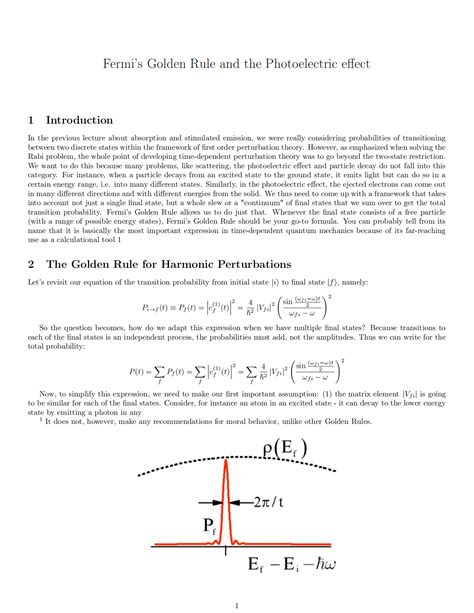 Solved 2 Fermi's golden rule in 1 d with harmonic | Chegg.com