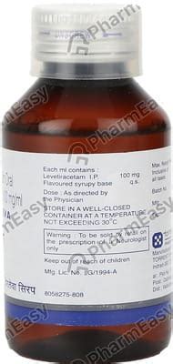 Torleva 100 MG/ML Syrup (100): Uses, Side Effects, Price & Dosage ...