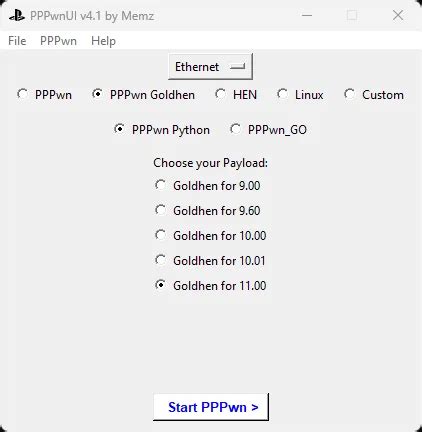 Image result for PPPwn GUI Setup