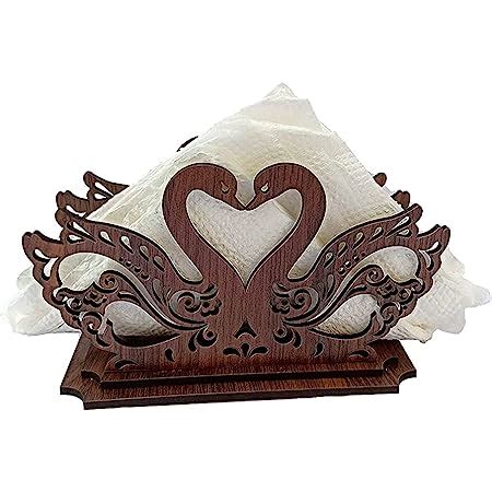 Buy Collectible India Metal Swan Pair Showpiece Napkin Holder Tissue ...