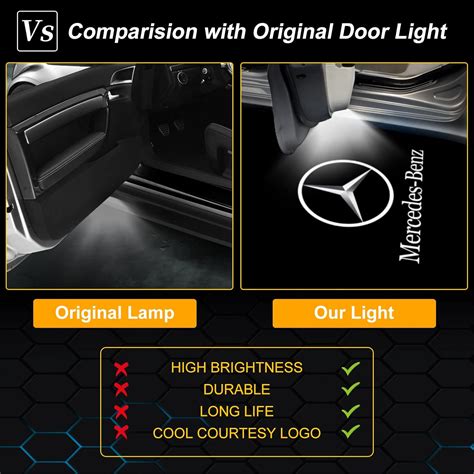Buy 4pcs Car Door Light Logo for Partial Mercedes Benz A-Class W176, B ...