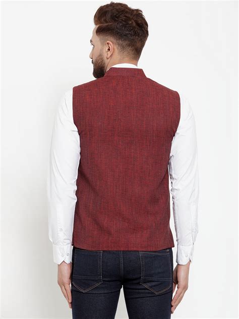 Maroon Pure Cotton Party Nehru Jackets – KLOTTHE®