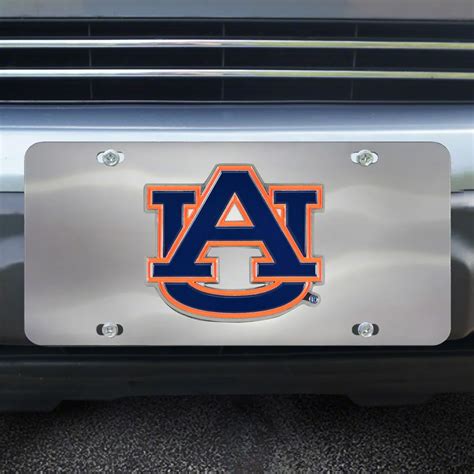 Bronco License Plate with Auburn University Logo; Stainless Steel ...